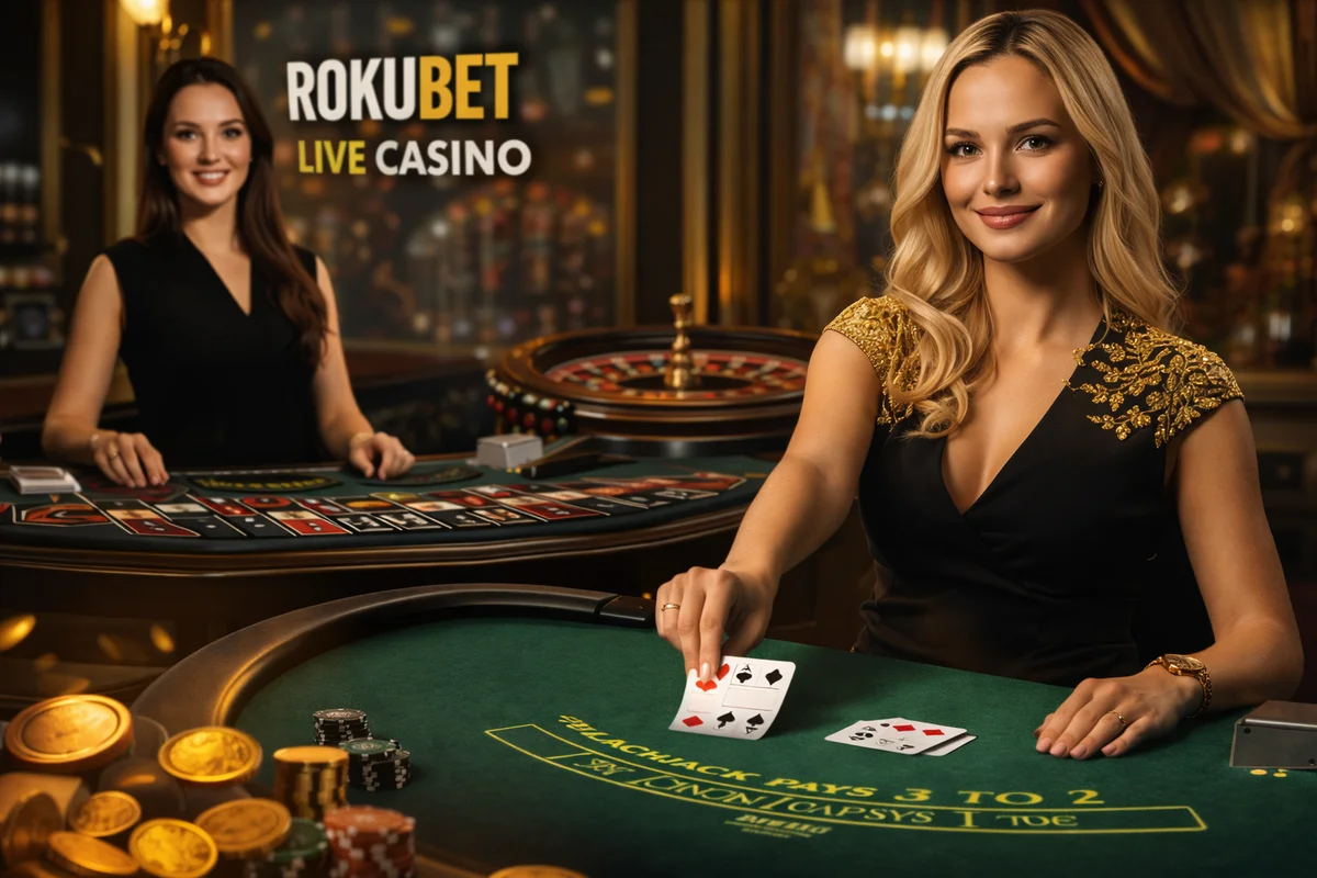 Rokubet canlı casino görünümü