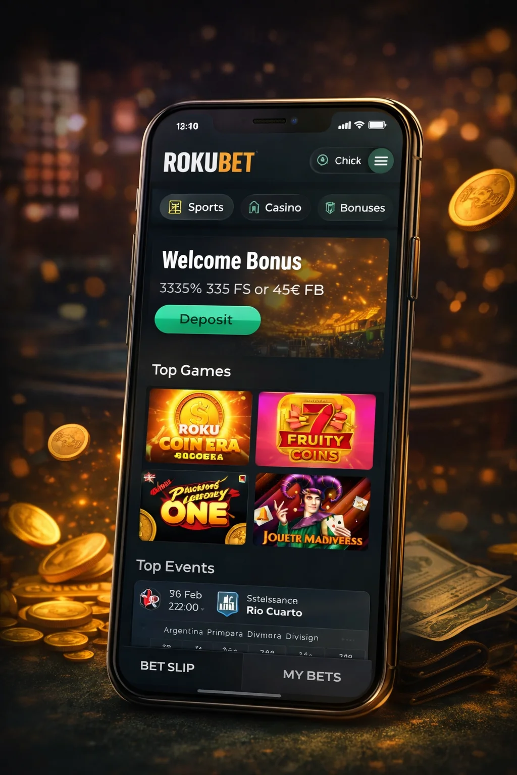 Rokubet mobil görünüm